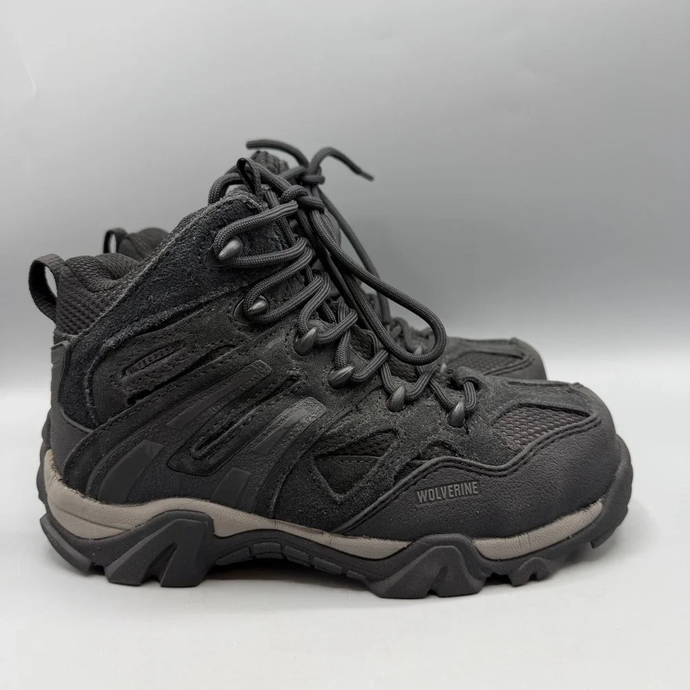 Wolverine Rev Waterproof Composite Toe Work Boots Black Leather Mens 6 W881017